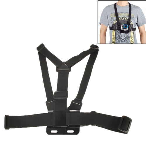 Extreme Sport Front Chest Elastic Belt Shoulder Strap Mount Holder for GoPro, Insta360, DJI and Other Action Cameras(Black) - HoMEdemic™ 