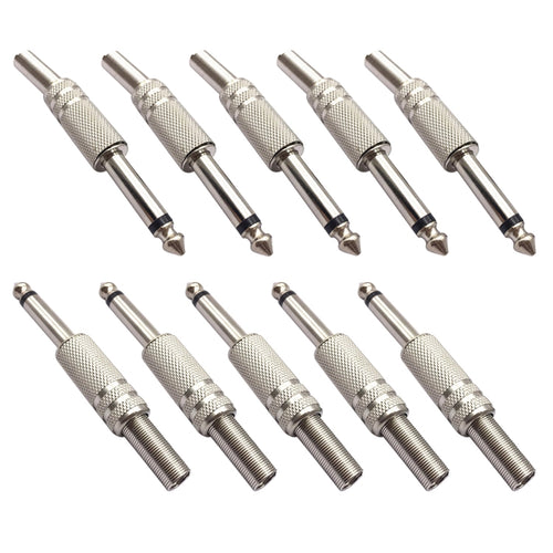 JL0056 6.36mm Audio Jack Connector (10 Pcs in One Package, the Price is for 10 Pcs) - HoMEdemic™ 