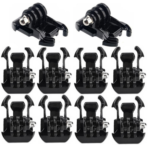 10 PCS ST-06 Basic Strap Mount Surface Buckle for GoPro, Insta360, DJI and Other Action Cameras(Black) - HoMEdemic™ 