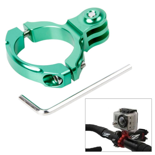 TMC HR87 Bike Aluminum Handle Bar Standard Mount for GoPro, Insta360, DJI and Other Action Cameras, Internal Diameter: 31.8mm(Green) - HoMEdemic™ 