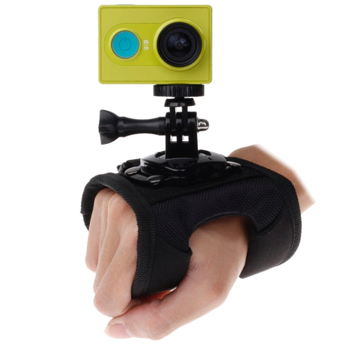 360 Degree Rotation Glove Style Strap Mount Wrist Strap Palm Holder with Screw and Adapter for Xiaomi Yi Sport Camera / GoPro Hero4 / 3+ / 3 / 2 / 1, Size: 45cm x 11cm - HoMEdemic™ 