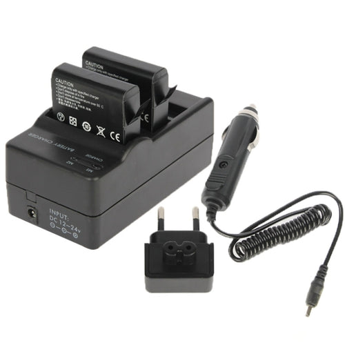 AHDBT-401 Digital Camera Double Battery Charger + Car Charger + Adapter for GoPro HERO4 - HoMEdemic™ 