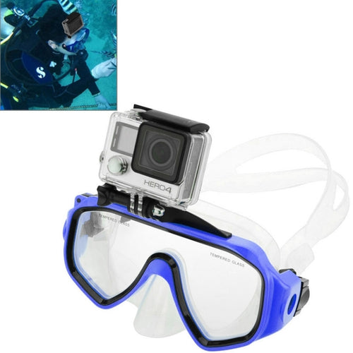 Water Sports Diving Equipment Diving Mask Swimming Glasses with Mount for GoPro, Insta360, DJI and Other Action Cameras(Blue) - HoMEdemic™ 