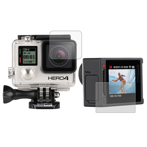 Ultra Clear LCD Screen Protector + Housing Glass Lens Protector Film for GoPro HERO4 Silver Camera - HoMEdemic™ 