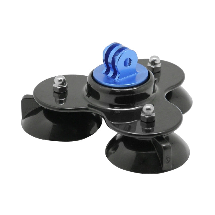 Triangle Direction Suction Cup Mount with Tripod Mount + Handle Screw for GoPro, Insta360, DJI and Other Action Cameras(Dark Blue) - HoMEdemic™ 