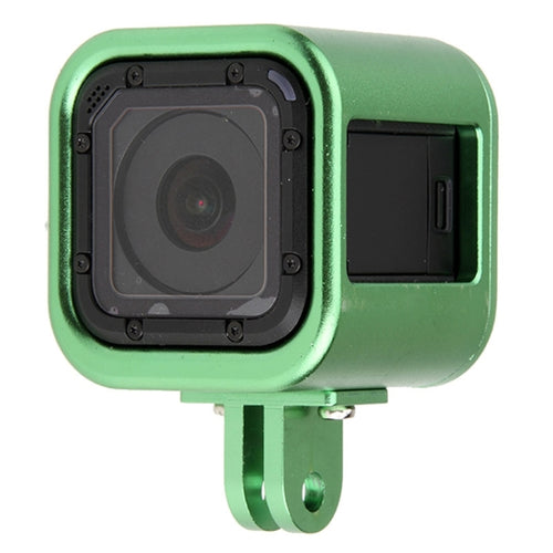 Housing Shell CNC Aluminum Alloy Protective Cage with Insurance Back Cover for GoPro HERO5 Session /HERO4 Session /HERO Session(Green) - HoMEdemic™ 