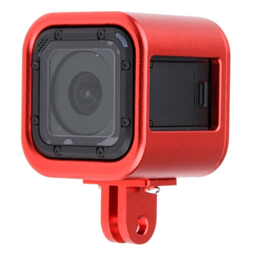 Housing Shell CNC Aluminum Alloy Protective Cage with Insurance Back Cover for GoPro HERO5 Session /HERO4 Session /HERO Session(Red) - HoMEdemic™ 