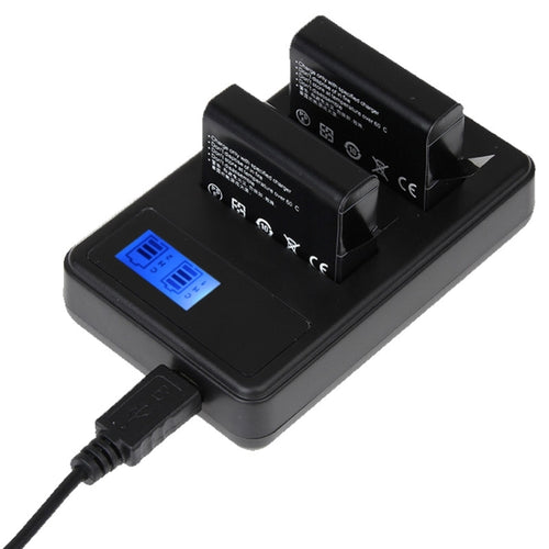 LCD Screen Dual Batteries Charger for GoPro HERO4 (AHDBT-401), Displays Charging Capacity (GP258-C) - HoMEdemic™ 