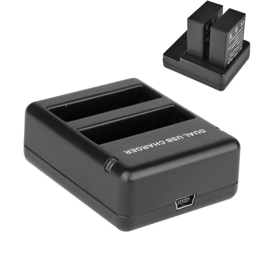 USB Dual Battery Travel Charger for GoPro HERO4 (AHDBT-401)(Black) - HoMEdemic™ 