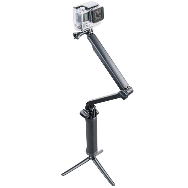 3-Way Multi Function Extendable Monopod Tripod Folding Rotating Arm Camera Handle for GoPro, Insta360, DJI and Other Action Cameras - HoMEdemic™ 