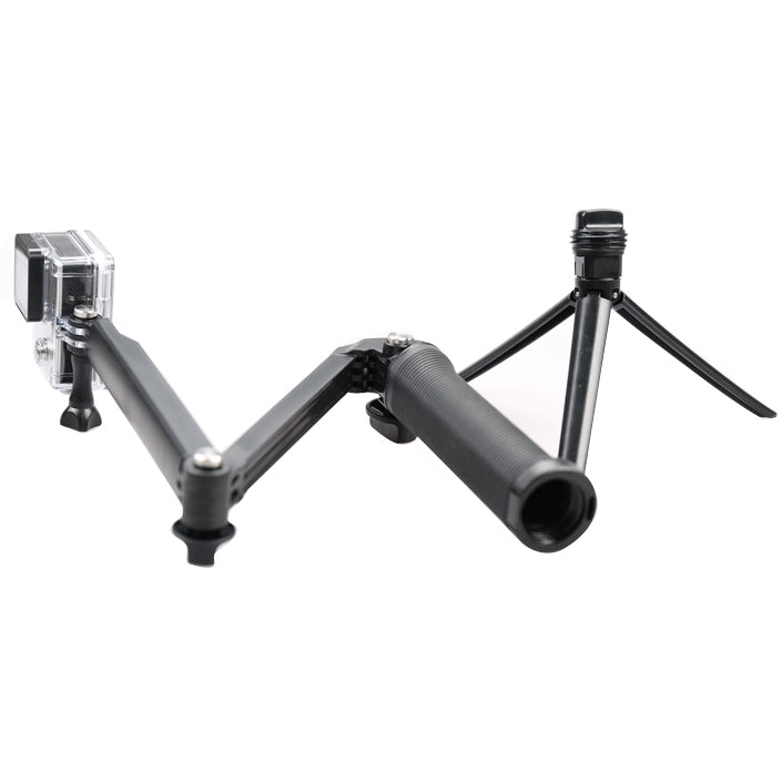 3-Way Multi Function Extendable Monopod Tripod Folding Rotating Arm Camera Handle for GoPro, Insta360, DJI and Other Action Cameras - HoMEdemic™ 
