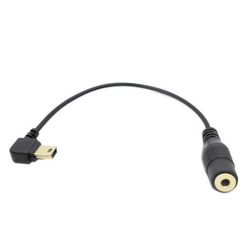 Elbow 10 Pin Mini USB to 3.5mm Mic Adapter Cable for GoPro HERO4 /3+ /3, Length: 16.5cm - HoMEdemic™ 