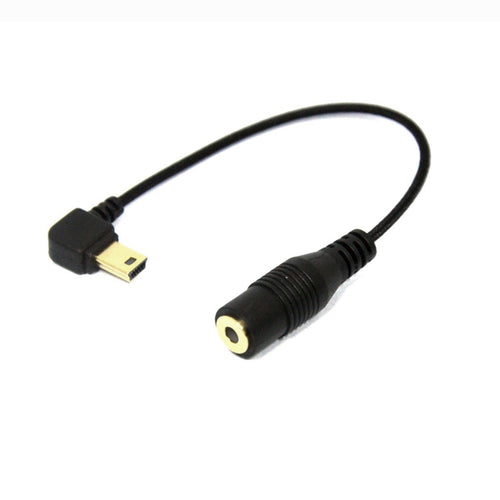 Elbow 10 Pin Mini USB to 3.5mm Mic Adapter Cable for GoPro HERO4 /3+ /3, Length: 16.5cm - HoMEdemic™ 