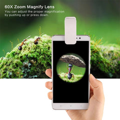 65X Zoom Digital Mobile Phone Microscope Magnifier with LED Light & Clip for Galaxy Note III / N9000 / i9500 / iPhone 5 & 5S & 5C - HoMEdemic™ 