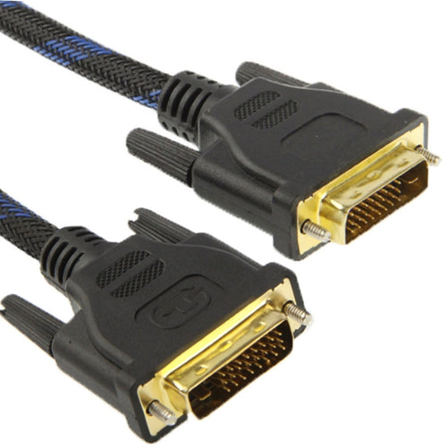 Nylon Netting Style DVI-D Dual Link 24+1 Pin Male to Male M / M Video Cable, Length: 5m - HoMEdemic™ 