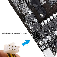 8 Pin Male to 4 Pin Female Power Cable, Length: 18.5cm, 8 Pin Male to 4 Pin Female - HoMEdemic™ 