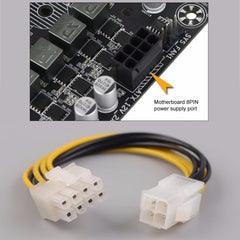 8 Pin Male to 4 Pin Female Power Cable, Length: 18.5cm, 8 Pin Male to 4 Pin Female - HoMEdemic™ 