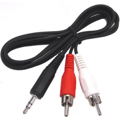 Normal Quality Jack 3.5mm Stereo to RCA Male Audio Cable, Length: 1.5m, Length: 1.5m - HoMEdemic™ 