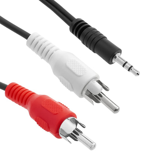 Normal Quality Jack 3.5mm Stereo to RCA Male Audio Cable, Length: 1.5m - HoMEdemic™ 