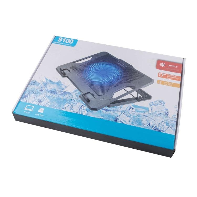S100 One Fan Adjustable Height Dual USB Ports Laptop Cooling Pad - HoMEdemic™ 