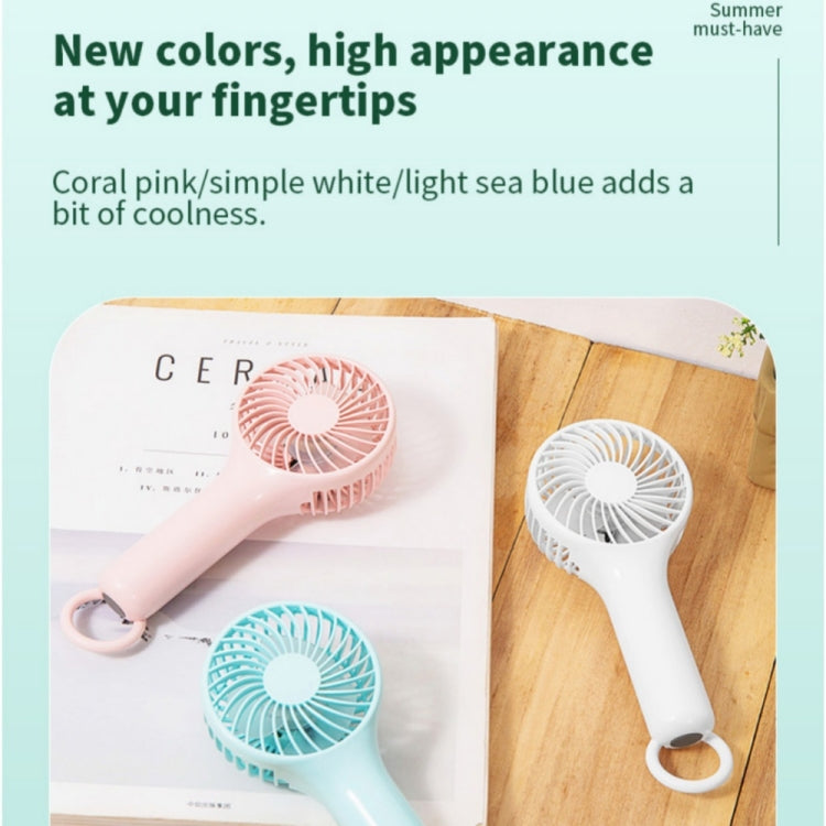 S13 Portable Summer Cooling Fan Hanging Buckle Mini 3 Wind Speed Handheld Fan(Pink) - HoMEdemic™ 