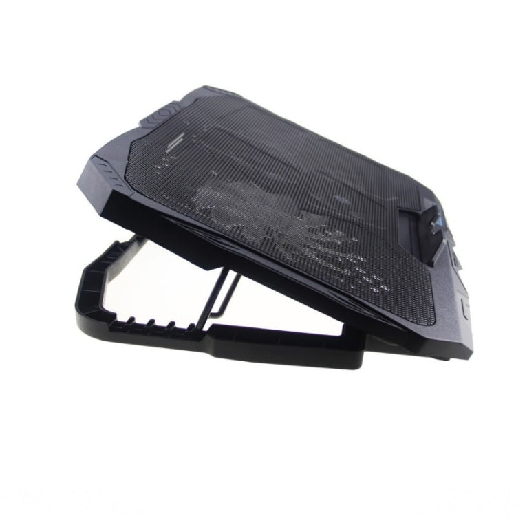 S18 Aluminum Four Fans Gaming Laptop Cooling Pad Foldable Holder with Wind Speed Display(Blue) - HoMEdemic™ 