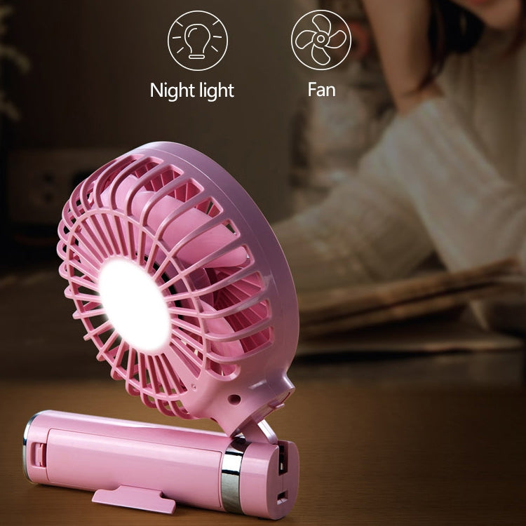 S2 Portable Foldable Handheld Electric Fan, with 3 Speed Control & Night Light - HoMEdemic™ 