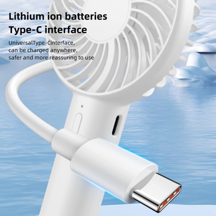 S3 3 Speed Low Noise Hanging Hole Desk Fan Portable Rechargeable Handheld Cooling Fan(White) - HoMEdemic™ 