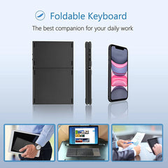 Ergonomic Foldable Bluetooth Keyboard with Integrated Touchpad - HoMEdemic™ 