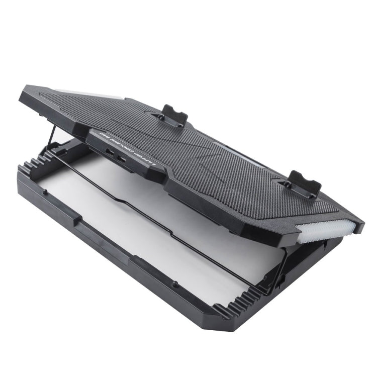 S500 Adjustable Height 5 Quiet Fans RGB Gaming Laptop Cooling Pad with Phone Holder - HoMEdemic™ 