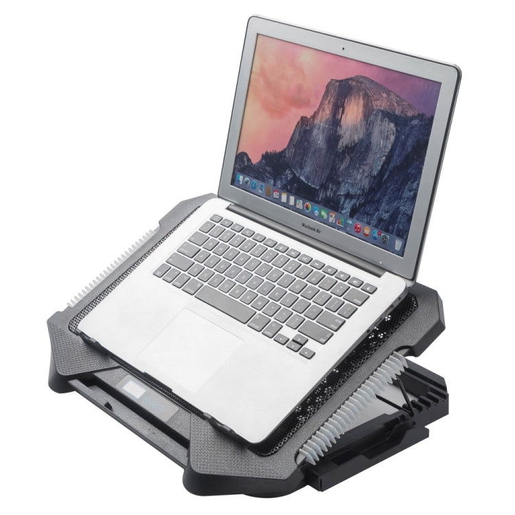 S500 Adjustable Height 5 Quiet Fans RGB Gaming Laptop Cooling Pad with Phone Holder - HoMEdemic™ 