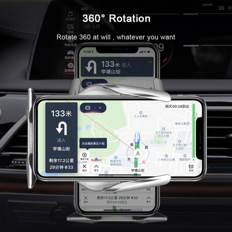 S7 15W QI 360 Degree Rotatable Infrared Induction Car Air Outlet Wireless Charging Mobile Phone Holder for 4.0-6.5 inch Mobile Phones - HoMEdemic™ 