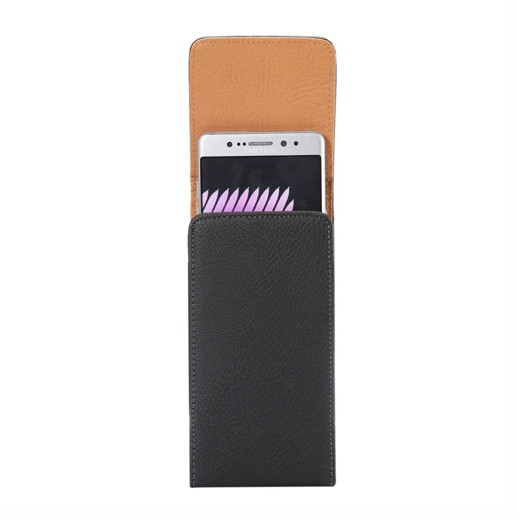 Litchi Texture Vertical Flip Upright Leather Case / Waist Bag for Galaxy S9+ / S8+ / Note 8 & Note 5, Huawei Mate 8,etc(Black), For Galaxy Note 5 & Galaxy Note 4 / N910 & Mate 8 - HoMEdemic™ 