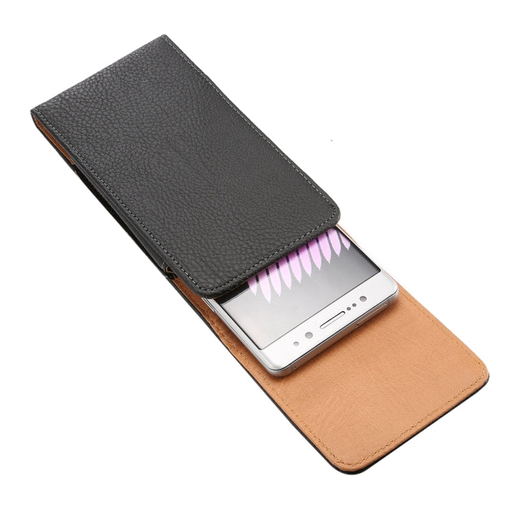 Litchi Texture Vertical Flip Upright Leather Case / Waist Bag for Galaxy S9+ / S8+ / Note 8 & Note 5, Huawei Mate 8,etc(Black), For Galaxy Note 5 & Galaxy Note 4 / N910 & Mate 8 - HoMEdemic™ 