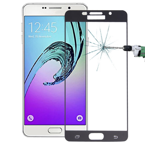 For Galaxy A7 (2016) / A710 0.26mm 9H Surface Hardness Explosion-proof Silk-screen Tempered Glass Full Screen Film - HoMEdemic™ 