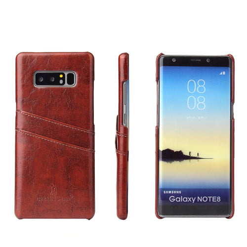 Fierre Shann Retro Oil Wax Texture PU Leather Case for Galaxy Note 8, with Card Slots - HoMEdemic™ 