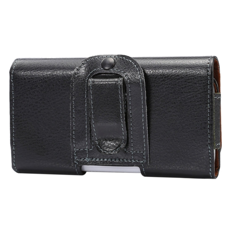 5.2 inch Litchi Texture Vertical Flip Thwartwise Genuine Leather Case / Waist Bag with Rotatable Back Splint for iPhone X  & Galaxy S7 & S6 Edge & S6 & S5, Sony Xperia Z5 & Z4 & Z3, Huawei P9 & P8, etc - HoMEdemic™ 