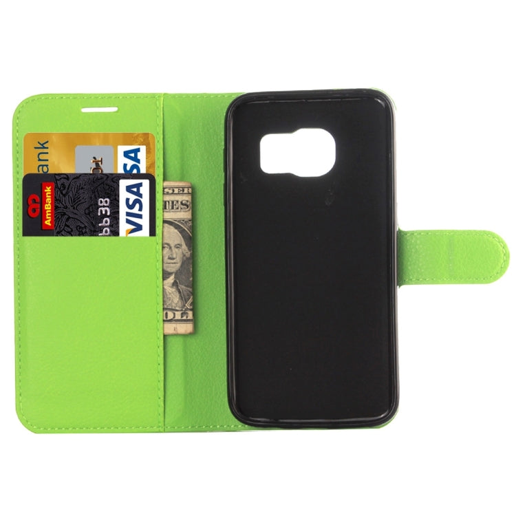 For Galaxy S7 / G930 Litchi Texture Horizontal Flip Leather Case with Holder & Card Slots & Wallet, For Galaxy S7 - HoMEdemic™ 