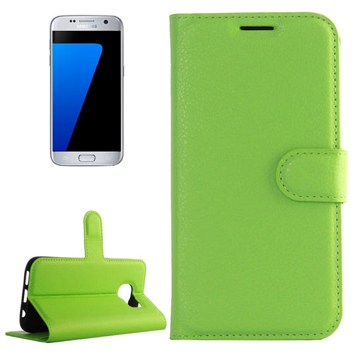 For Galaxy S7 / G930 Litchi Texture Horizontal Flip Leather Case with Holder & Card Slots & Wallet - HoMEdemic™ 