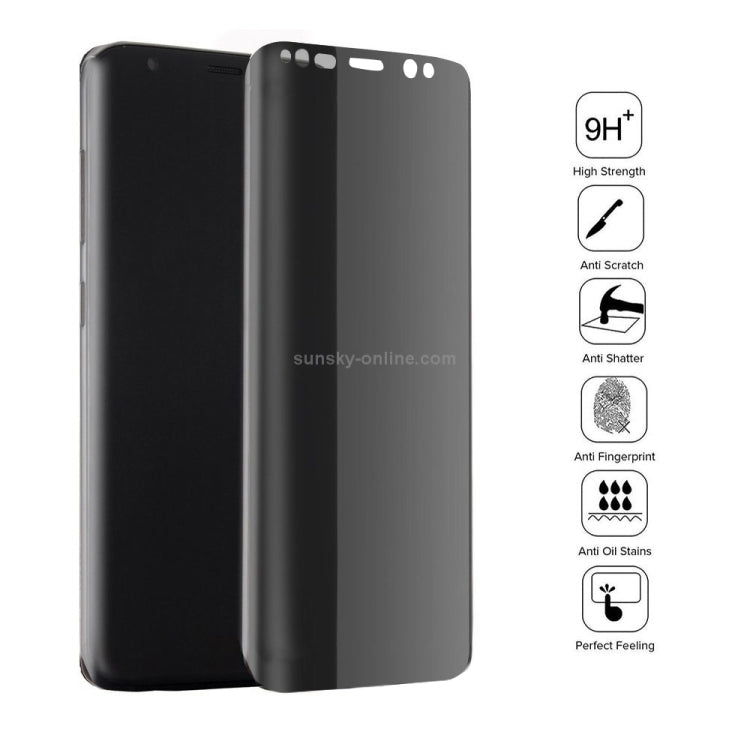 For Galaxy S8+ / G9550 0.3mm 9H Surface Hardness 3D Curved Privacy Anti-glare Full Screen Tempered Glass Screen Protector, For Samsung Galaxy S8+ - HoMEdemic™ 