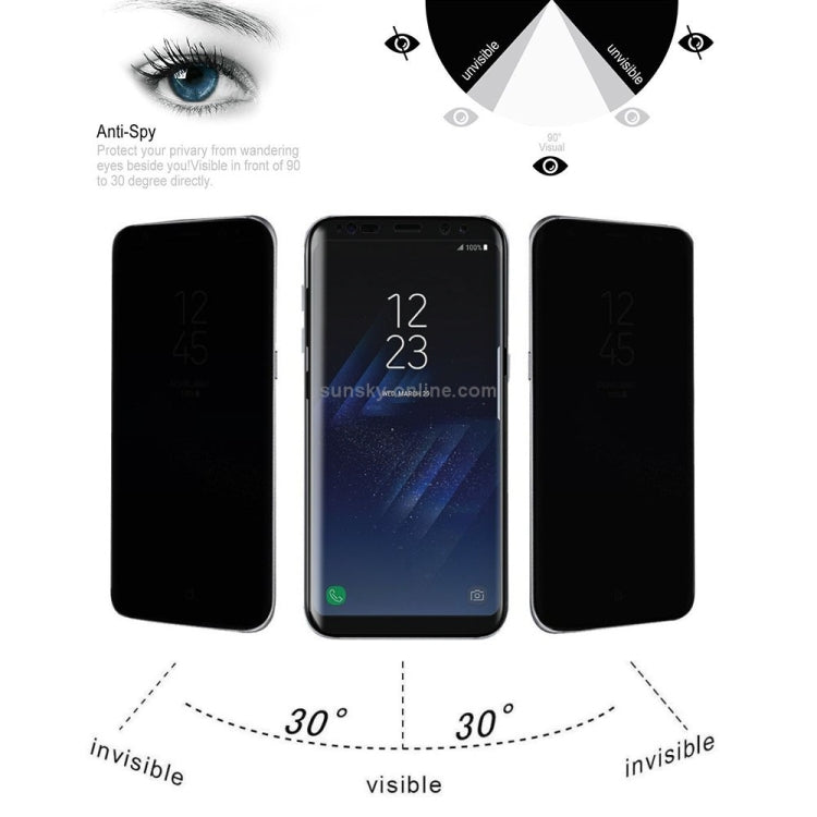 For Galaxy S8+ / G9550 0.3mm 9H Surface Hardness 3D Curved Privacy Anti-glare Full Screen Tempered Glass Screen Protector, For Samsung Galaxy S8+ - HoMEdemic™ 