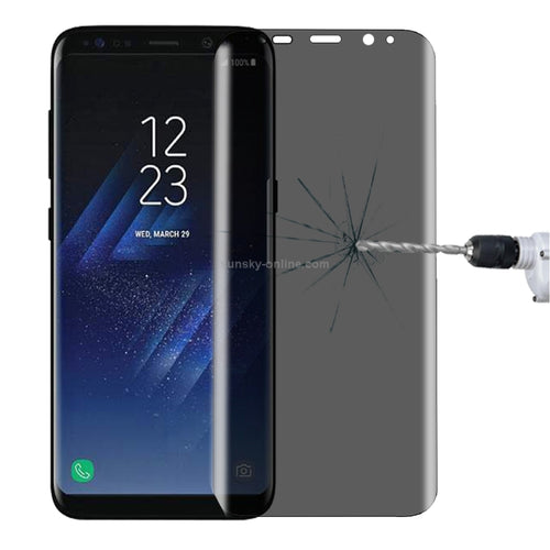 For Galaxy S8+ / G9550 0.3mm 9H Surface Hardness 3D Curved Privacy Anti-glare Full Screen Tempered Glass Screen Protector - HoMEdemic™ 