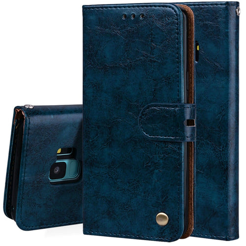 For Galaxy S9 Oil Wax Texture Horizontal Flip Leather Case with Holder & Card Slots & Wallet - HoMEdemic™ 