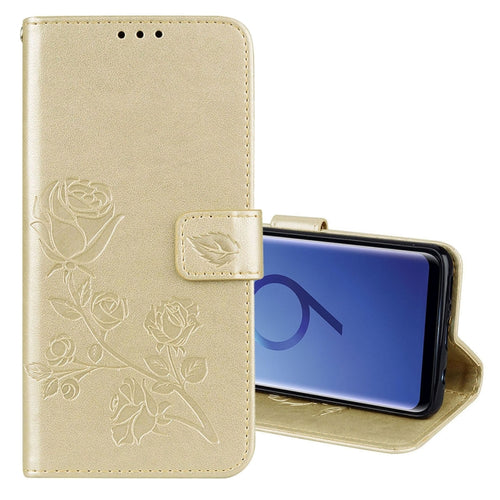 For Galaxy S9 Rose Embossed Horizontal Flip Environmental PU Leather Case with Holder & Card Slots & Wallet - HoMEdemic™ 