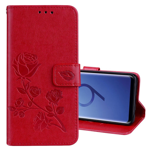 For Galaxy S9 Rose Embossed Horizontal Flip Environmental PU Leather Case with Holder & Card Slots & Wallet - HoMEdemic™ 