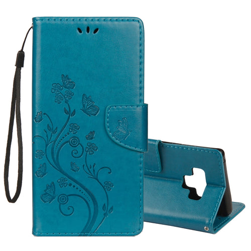 Embossed Butterfly Pattern Horizontal Flip Leather Case with Card Slot & Holder & Wallet & Lanyard For Galaxy Note9 - HoMEdemic™ 