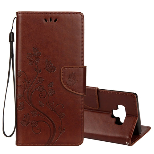 Embossed Butterfly Pattern Horizontal Flip Leather Case with Card Slot & Holder & Wallet & Lanyard For Galaxy Note9 - HoMEdemic™ 