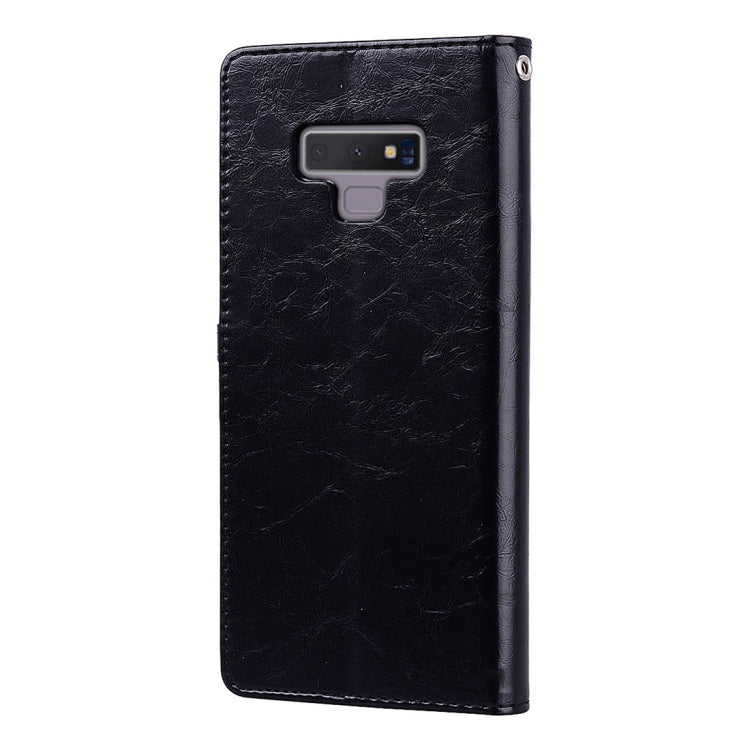 Business Style Oil Wax Texture Horizontal Flip Leather Case, with Holder & Card Slots & Wallet For Galaxy Note9, For Galaxy Note9 - HoMEdemic™ 