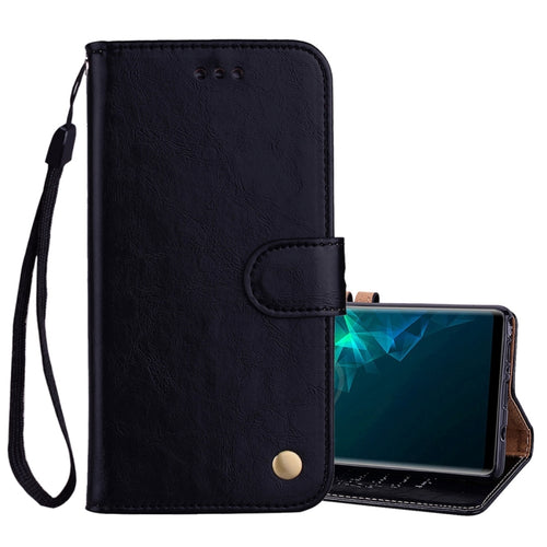 Business Style Oil Wax Texture Horizontal Flip Leather Case, with Holder & Card Slots & Wallet For Galaxy Note9 - HoMEdemic™ 