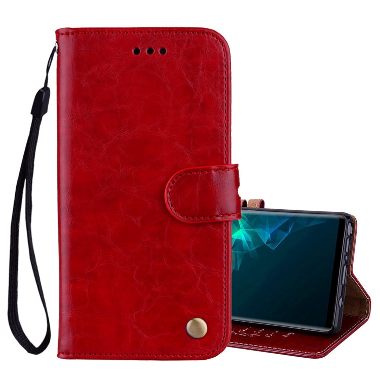 Business Style Oil Wax Texture Horizontal Flip Leather Case, with Holder & Card Slots & Wallet For Galaxy Note9, For Galaxy Note9 - HoMEdemic™ 